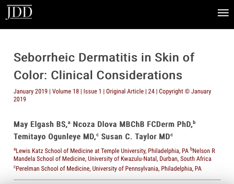 Seborrheic Dermatitis in Skin of Color